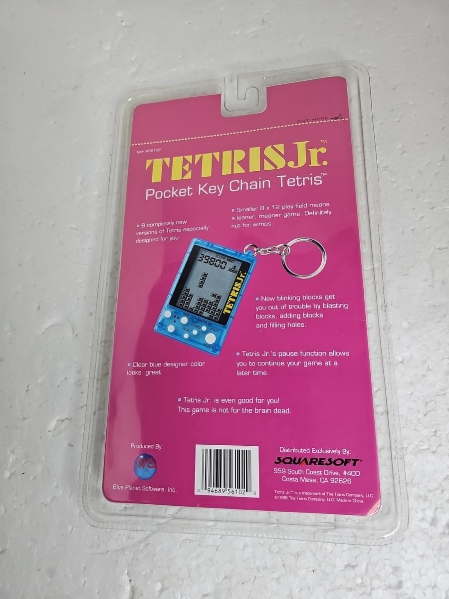 ミニゲーム/TETRIS・jr。1996年製。【作動不確認?豆電池使用】。 TETRIS Jr Squaresoft Electronic Pocket Key Chain Game Travel