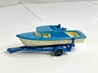 Vintage Original Lesney Matchbox No.9 Boat and Trailer *1966 Made In England*