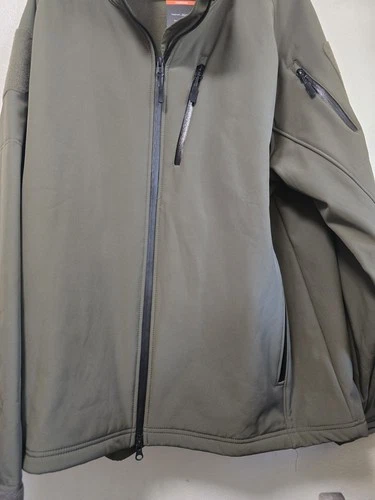 TACVASEN Men's Green Hooded Softshell Full Zip Jacket Size 2XL image 4