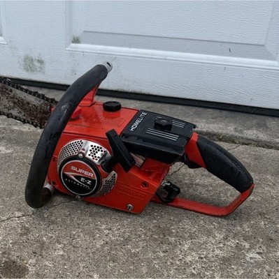 Homelite Super E-Z Automatic Gas Chainsaw Automatic Chain Oiler Red Black