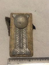 P142 - WWII German - Waffenrock  Sleeve Cuff Tab - White - Uniform Removed