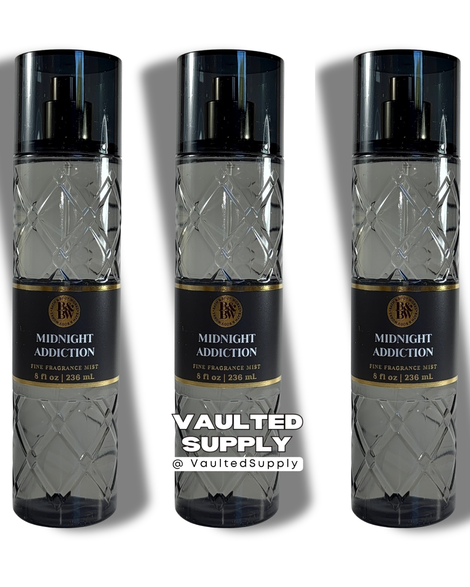 3-Pack Bath & Body Works Midnight Addiction Fragrance Mist 8 oz