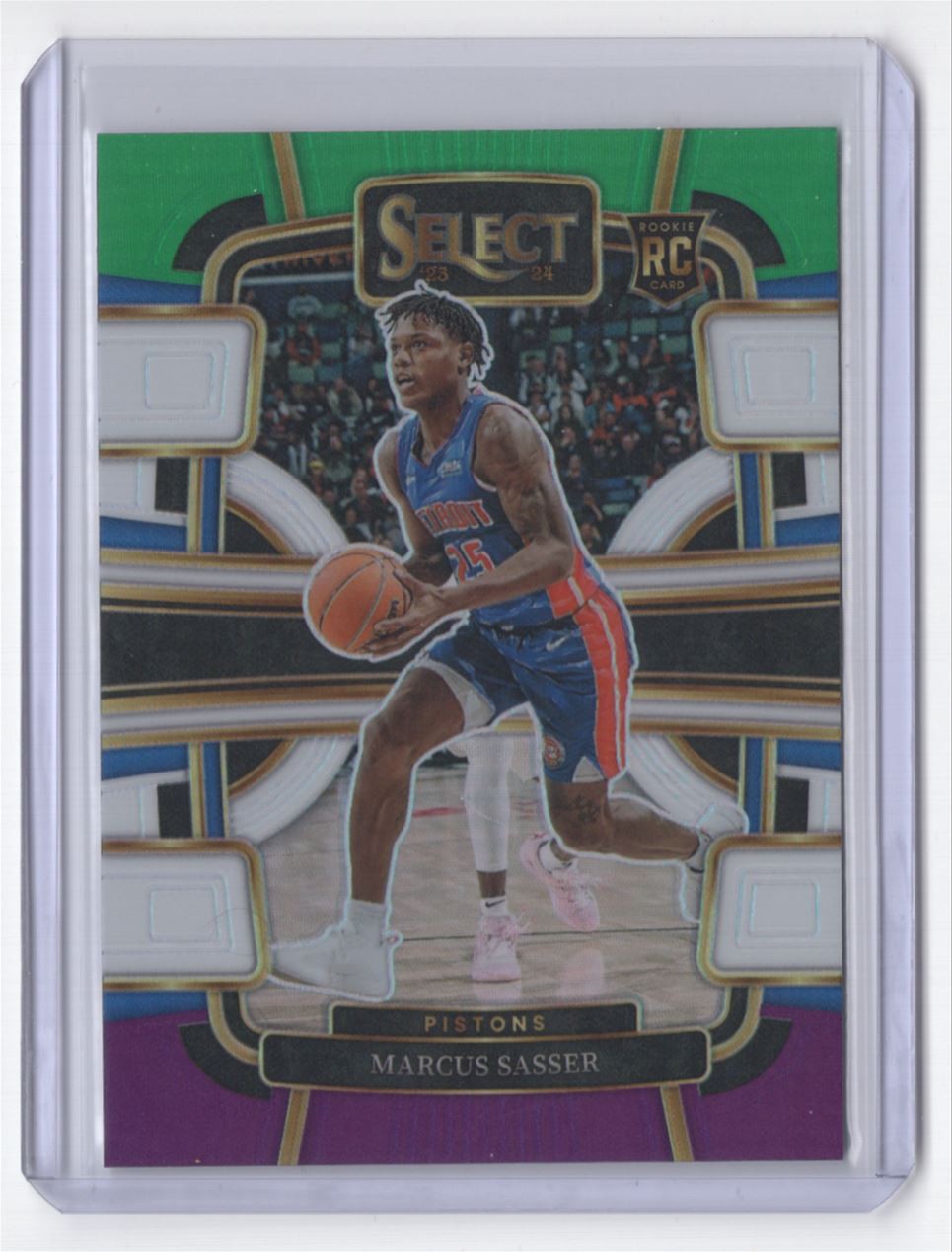 2023-24 Select Green White Purple Prizm Marcus Sasser Rookie Detroit Pistons #70