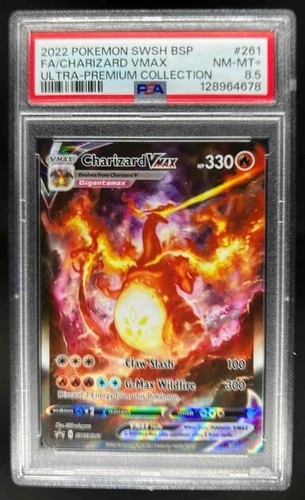 2019-2023 Pokemon SWSH Black Star Charizard VMAX Ultra Premium #SWSH261 PSA 8.5