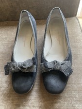 Salvatore Ferragamo Black Suede Pumps, Vintage, 8.5/39