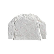 Cream Ribbed Knit Sweater Soft Stretch Pullover Women s L No Tag, New