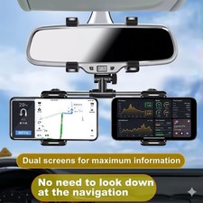 Universal 360 Rotation Car Rear View Mirror Mount Stand GPS Cell Phone Holder US