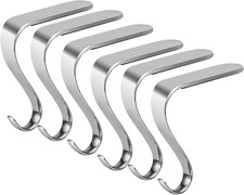 Christmas Stocking Holders for Mantle Set of 6, Metal Fireplace Stocking Hangers