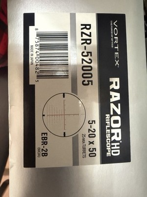 Vortex Razor HD 5-20X50 EBR-2B. With 35mm Rings, ARD, And Bubble Level.