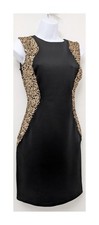 Abbey Clancy Black Polyester Stretch Lined Dress Size 10 Evening Party Wear 10