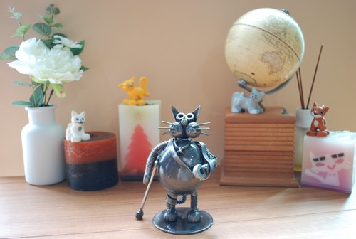 Katze Get Well Geschenk, Katze Altmetall Skulptur, Katzenliebhaber Geschenke, Geschenk für Sie - Bild 12 von 12