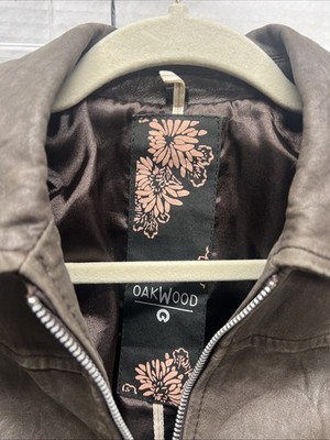 Oakwood Classic Brown Leather Jacket Sz. S Sheep Nappa Women | eBay