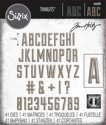 Sizzix Thinlits Dies By Tim Holtz 41/Pkg-Alphanumeric Emporium