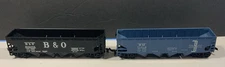 Ho Scale Rolling Stock Hopper Cars, lot Of 2, B&O & BM