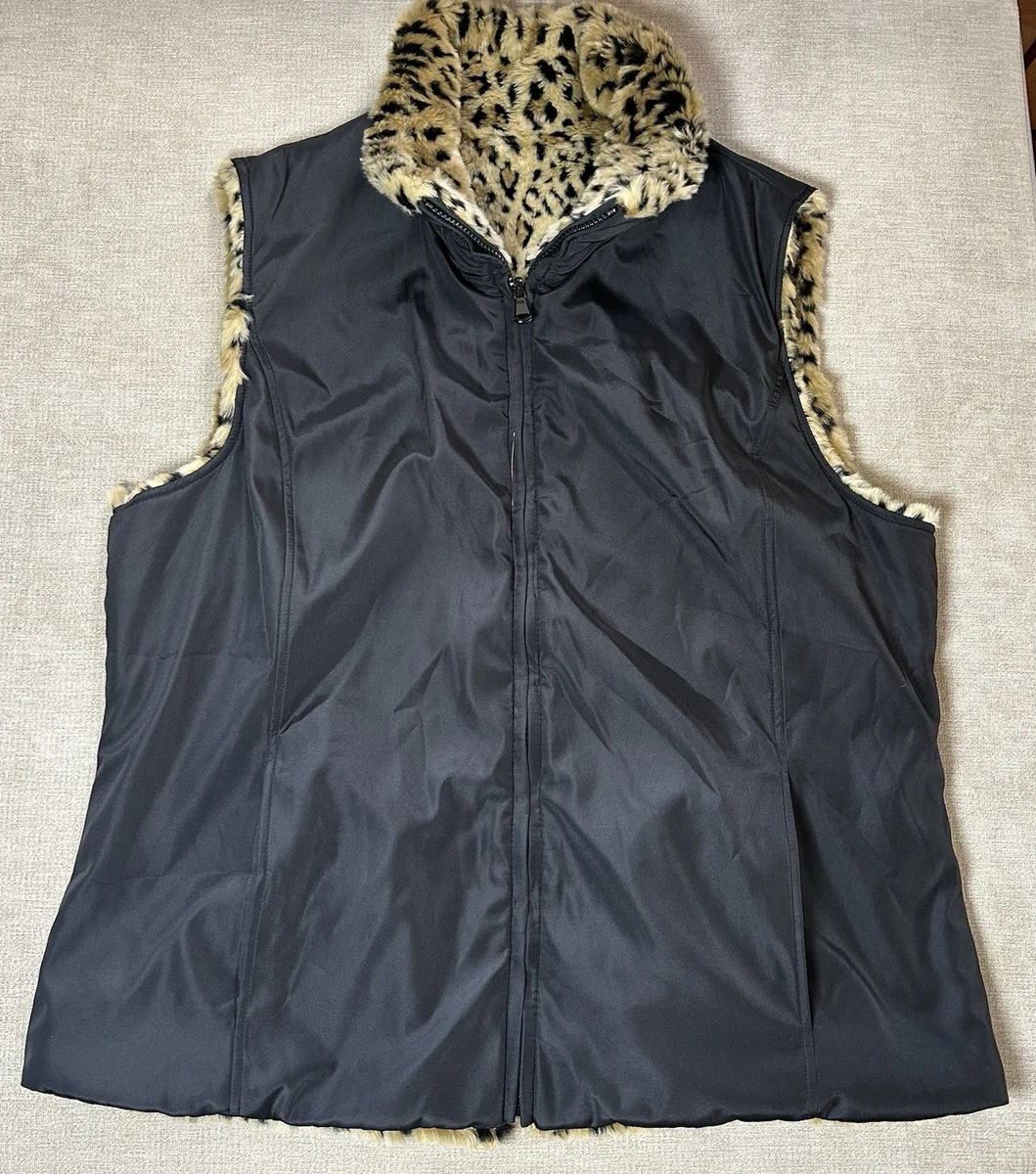 90’s Kristen Blake レオパード ファーベスト リバーシブル Kristen Blake Faux Fur Outer Shell Vests for Women for sale - eBay