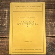 Hilbert & Ackermann Grundzüge der theoretischen Logik 4th Ed Springer 1959 HC