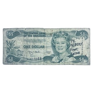 Bahamas 1 Dollar Banknote 1996 alte Karibik Bahama Schein Queen Elizabeth II