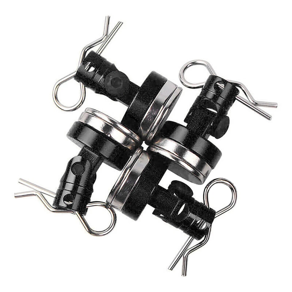 4x Magnetic Invisible Body Post Mount with R clips for 1/10 RC Car etc... - Image 2 of 4