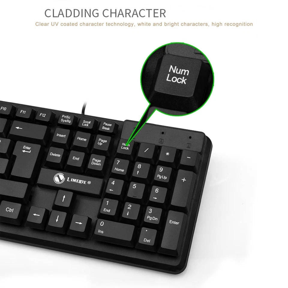 USB Keyboard Office keyboard for Mac and PC Windows 11/10/8/7 - Image 2 of 4