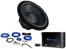 Crunch CRW12D4 12" 800w Subwoofer DVC 4 Ohm Car Audio Sub Mono Amplifier Amp Kit