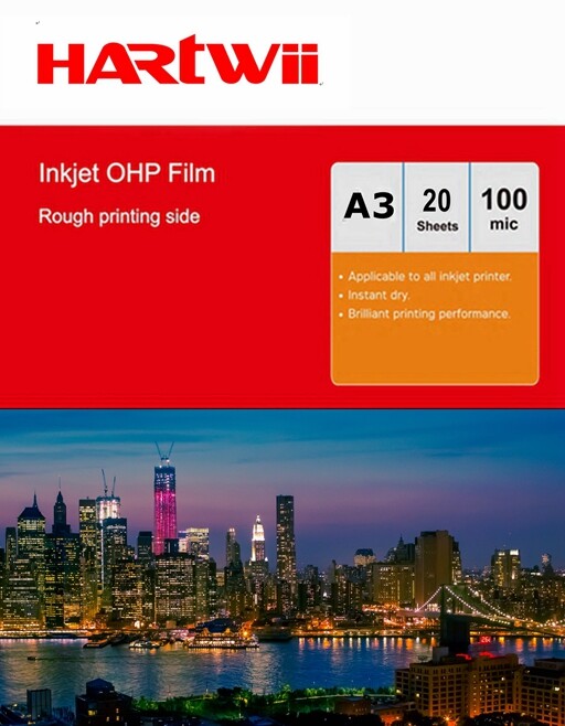 20sheets A3 Inkjet OHP Film  Overhead Projector Clear Film 420x297mm Hartwii