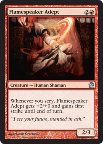 Flamespeaker Adept 4x FOIL THS MTG Theros Uncommon MINT red Flamespeaker Adept 4x FOIL THS MTG Theros Uncommon MINT red
