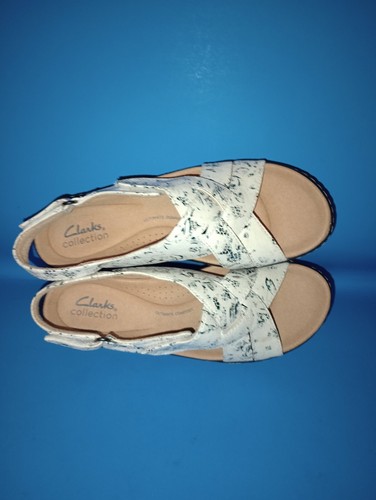 Clarks Collection Adjustable Sandals Merliah Echo Blue Floral Women's 6.5 NWT - Picture 7 of 15
