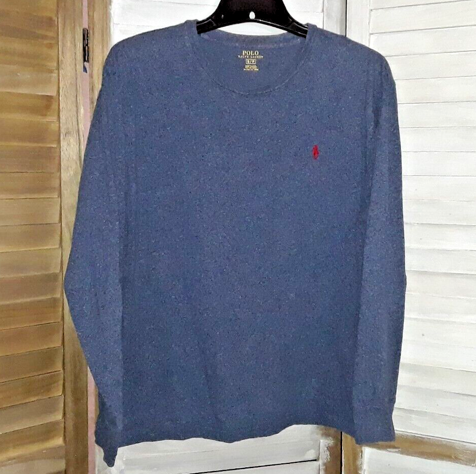 Polo Ralph Lauren camicia uomo taglia small rosso pony manica lunga blu erica