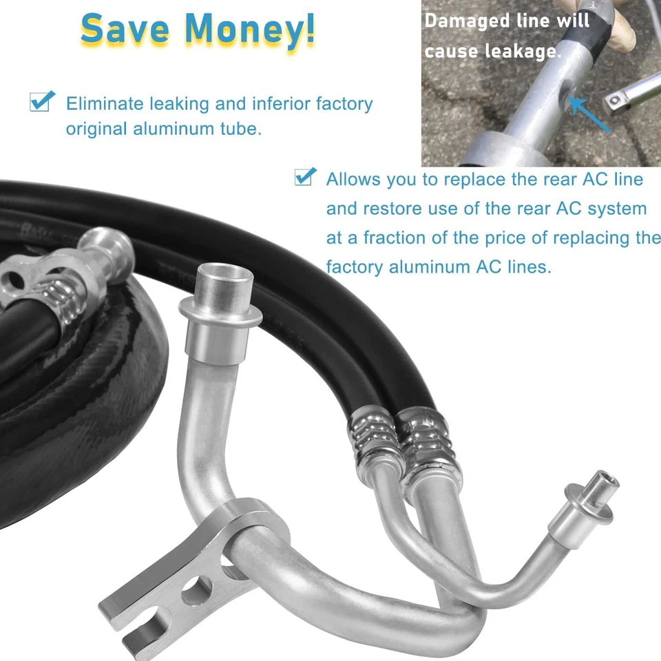 Rear AC Line Set Replacement Lines For GM, Acadia Traverse Enclave Buick Enclave Foto 4 de 4
