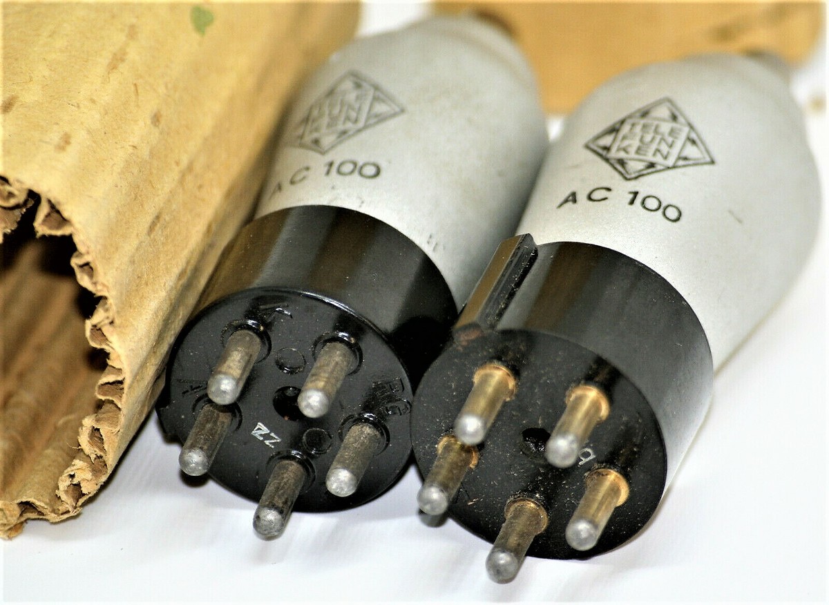 Tube Préampli Telefunken AC100 NOS - Valve Wehrmacht Vintage - Testé - Boîte D'origine