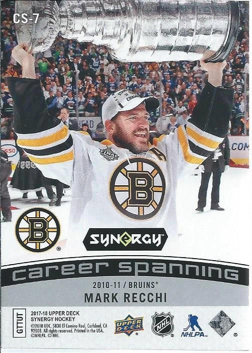 2017-18 Upper Deck Synergy MARK RECCHI Career Spanning #CS-7 Pittsburgh / Boston - Image 2 of 2