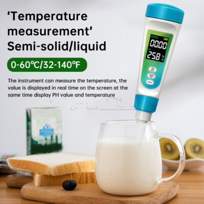 Water Quality Test Pen Semi-solid food/liquid PH Meter Tester LCD with Backlight