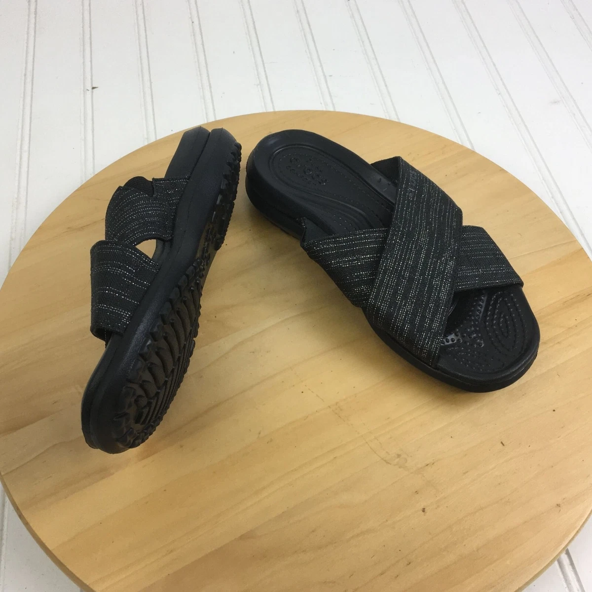 Crocs capri shimmer best sale women's slide sandals