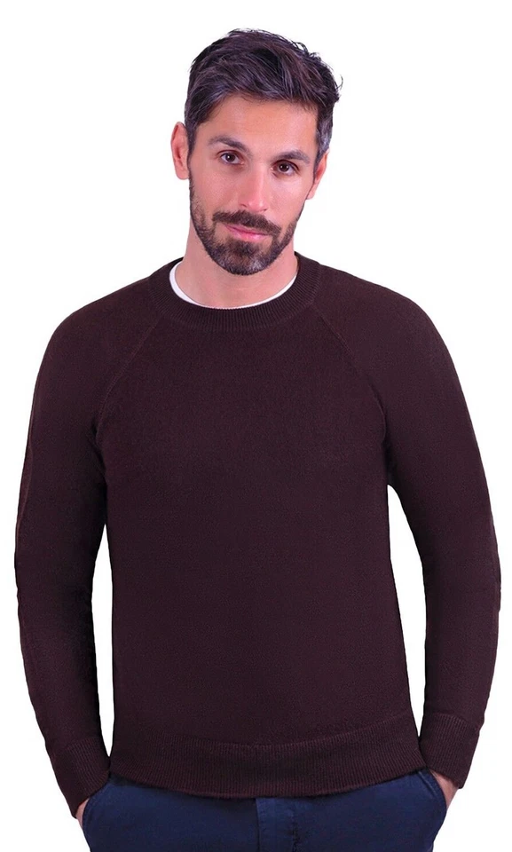 1StAmerican Pull Col Roulé En 100% Cachemire Pour Homme Avec Manches Raglan - Photo 3/4