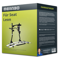 Menabo FahrradträGer Cobra Schwarz/Silber FüR Seat Leon III 5F/5F1 - 2 FahrräDer