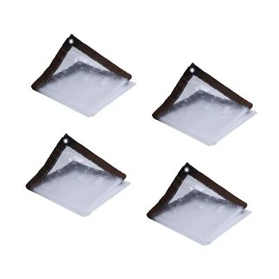 Tarp Sheet Cover Foldable Clear Tarpaulin for Patio Garden Chicken Coop