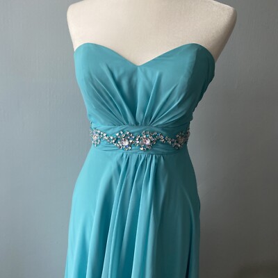 strapless open back dress Strapless Long Prom Dress with Ruffled A-Line Skirt– PromGirl