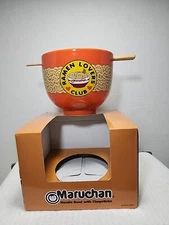Maruchan Ramen Noodle Bowl W Chopsticks Chicken "Ramen Lovers Club" New 
