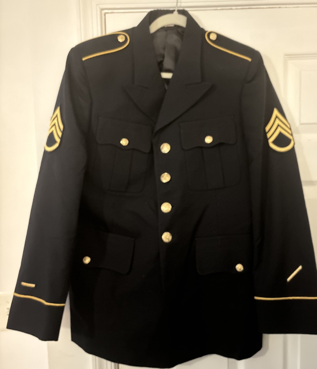 Male Army Service Uniform ASU Dress Blue Enlisted Coat Jacket 37