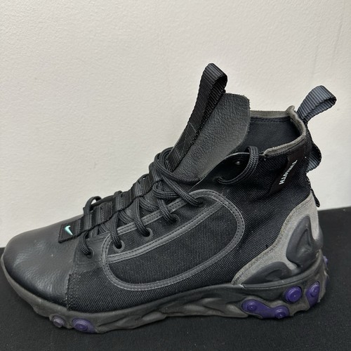 Nike React Ianga Triple Black 2019 - AV5555-002 Men’s Size 10.5 - EXCELLENT - Picture 4 of 10