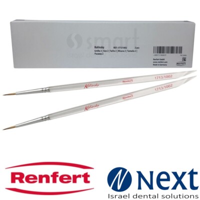 Lotx2 Renfert Dental ceramic brush premium Natural bristle  2 Kolinsky 17131002
