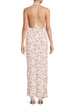 Free People Daria Open Back Slit Halter Maxi Dress Size Small Open Back NEW E11