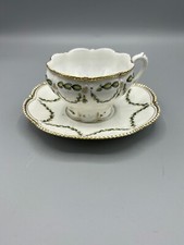 Antique Rare RS Prussia Red Mark Cup Saucer Set, 3 1/4" D x 2 1/4" High Cup