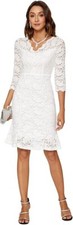 Atnlewhi Lace Cocktail Dress for Women Party Wedding V Neck Formal Evening XL