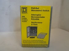 NEW SQUARE D FP221R PULL-OUT DISCONNECT SWITCH 30 AMP FUSIBLE