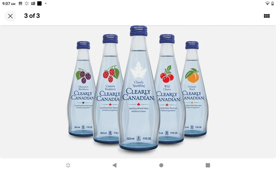 Clearly Canadian Sparkling Spring Water 4 PK (1 Of Each Flavor Or All the same) - Image 2 of 2