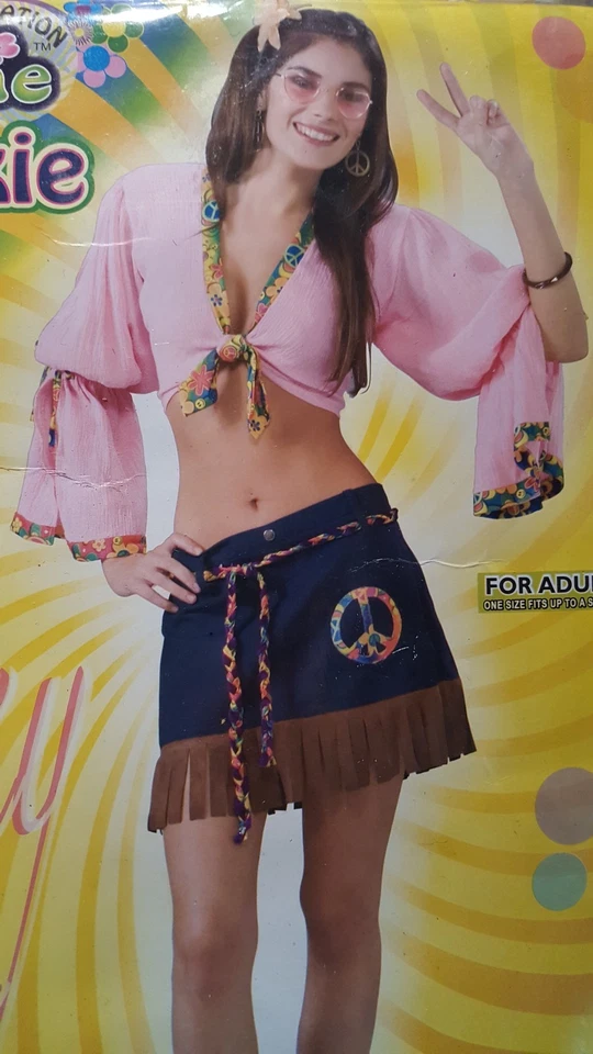 NUEVO Sexy Hippie Chickie Adulto Disfraz Lote #115 Foto 2 de 4
