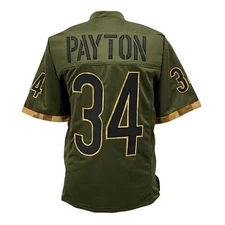 Walter Payton Jersey Olive Camouflage Chicago | S-5XL Unsigned Sewn Stitched
