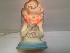 VINTAGE-ADORABLE RUBBER UNISEX CHILDS ANGEL/CHERUB ELECTRIC NIGHTLIGHT LAMP