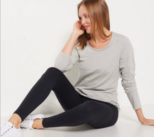 AnyBody Seamless Hi-Waisted Leggings-Black-XL A458123 NEW